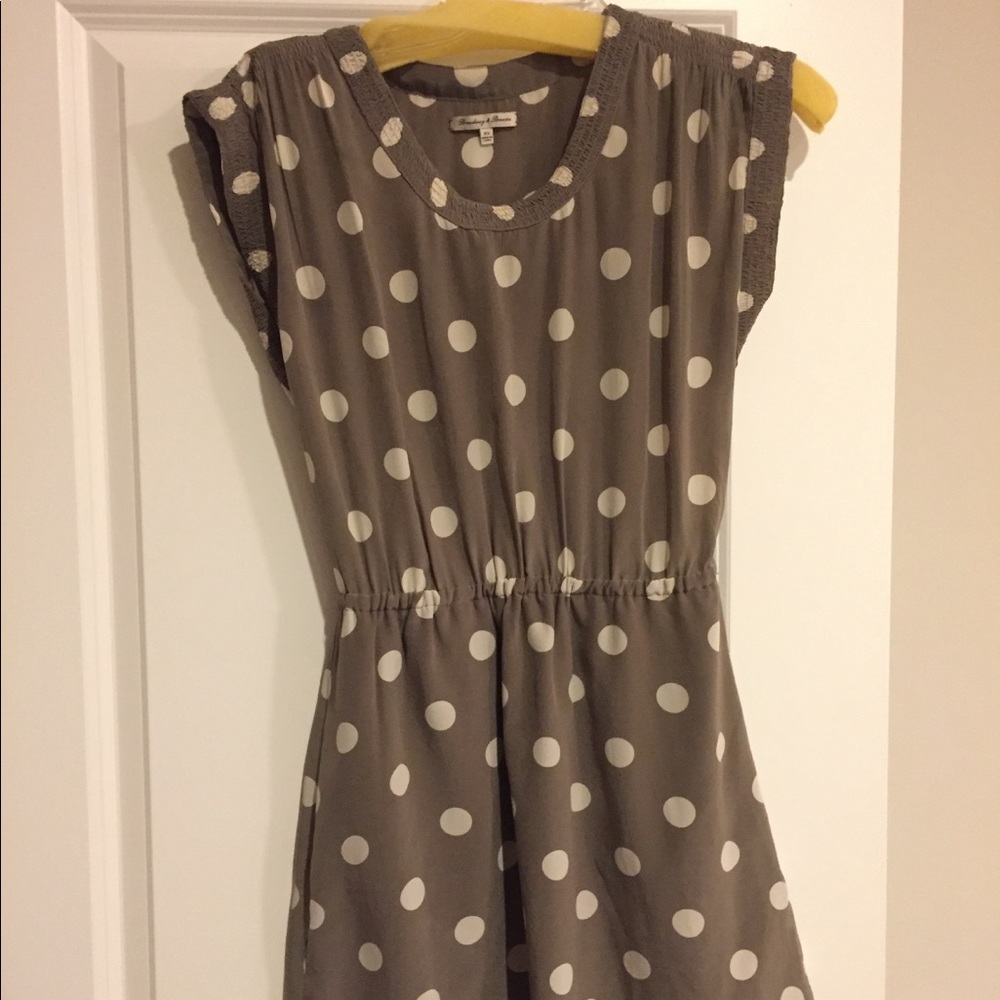 Madewell grey with white spots dress